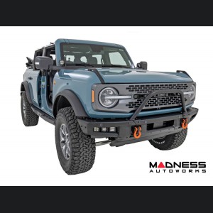 Ford Bronco Front Bumper Guard - Safari Bar - OE Modular Bumper - Rough Country - w/ 2x 3in Osram Wide Angle Lights