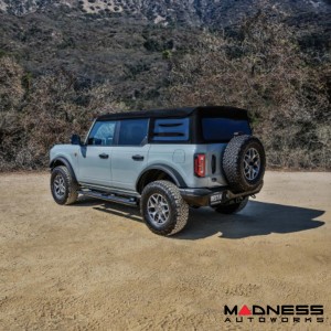 Ford Bronco Side Steps - 4-Door - PRO TRAXX 5" - Oval Nerf Step Bars - Textured Black - Westin 