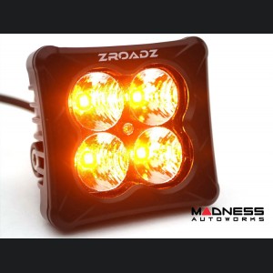 Ford Bronco Lighting Upgrade - ZROADZ - A-Pillar Quad Mount - 3in White & Amber LED Pods
