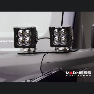 Ford Bronco Lighting Upgrade - ZROADZ - A-Pillar Quad Mount - 3in White LED Pods