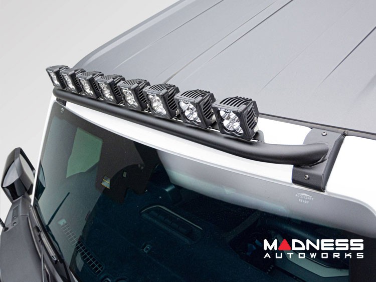 Ford Bronco Light Upgrade - Roof Rack Light Mount Bar - Tubular - 8x 3-Inch Amber/ White Pod Lights