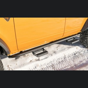 Ford Bronco Rock Sliders - 4 Door - RKR Step System - Textured Black - N Fab 