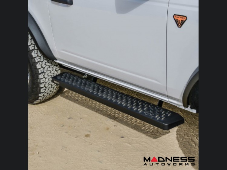 Ford Bronco Running Boards - Grate Step - Textured Black - 54" - Westin 