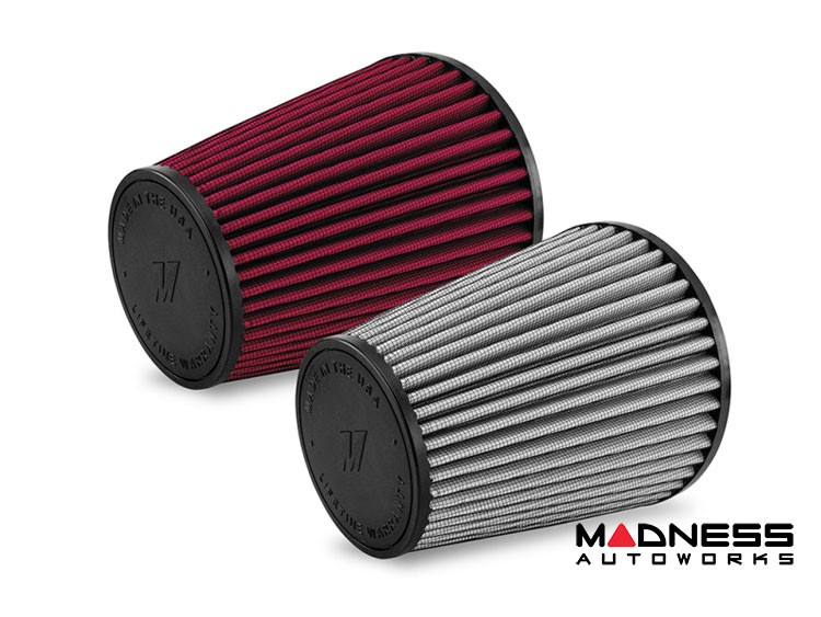 Mishimoto MMAF-2756 Performance Air Filter – 2.75" Inlet, 6" Length (Universal Red)