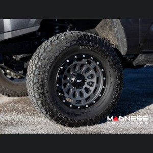 Ford Bronco Custom Wheels (1) - Rough Country - 87 Series - Gray w/ Black Ring - 17 x 8.5 / 6 x 5.5 / +0