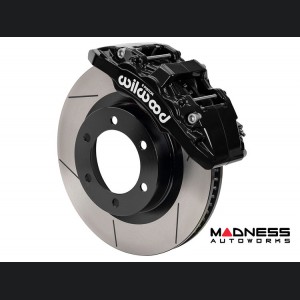 Ford Bronco Brake Conversion Kit - Wilwood AERO6-DM Front Brake Kit (Black Calipers / Plain Face Rotors)