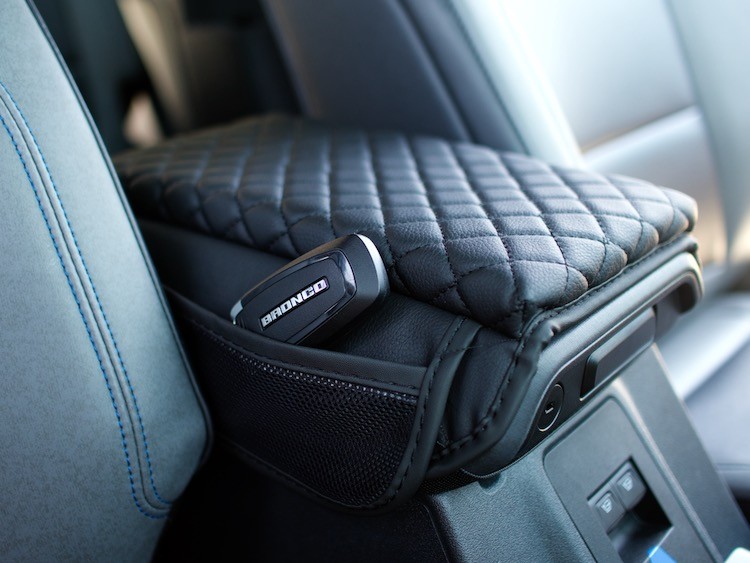 Ford Bronco Armrest Cover - EcoLeather - w/ side storage pockets