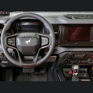 Ford Bronco Steering Wheel Trim - IAG - I-Line - Carbon Fiber