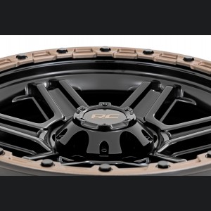 Rough Country 79 Series Wheel | One-Piece | Semi Gloss Black w/Bronze Ring | 17x8.5 | 6x5.5 | 0mm