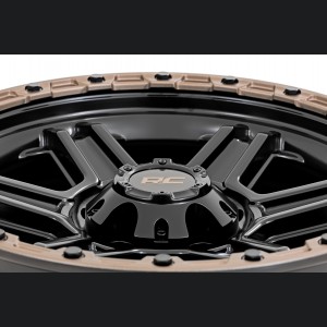 Rough Country 79 Series Wheel - One-Piece - Semi Gloss Black w/ Bronze Ring | 18x9 | 6x135 | -12mm