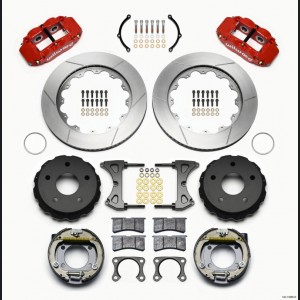 Ford Bronco Big Brake Kit - Rear - Wilwood Narrow Superlite 4R -w/ Parking Brake Kit (1976-1977)