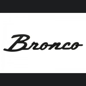 Ford Bronco Custom Emblems (2) - "Bronco" Classic Script - Matte Black Finish - Genuine Ford