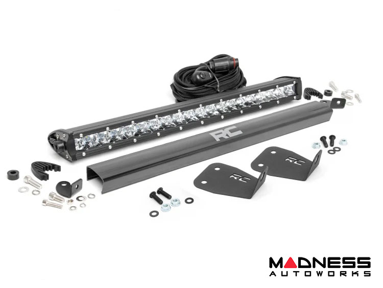 DaSen Front Bumper Grille 32" 180W Curved LED Light Bar Mount Kit W/Tow Hook Brackets ＆ Wiring Harness Fit RAM 2500/3500/4500 4th Gen 2010-2018, Light Bars - Canada - View #9