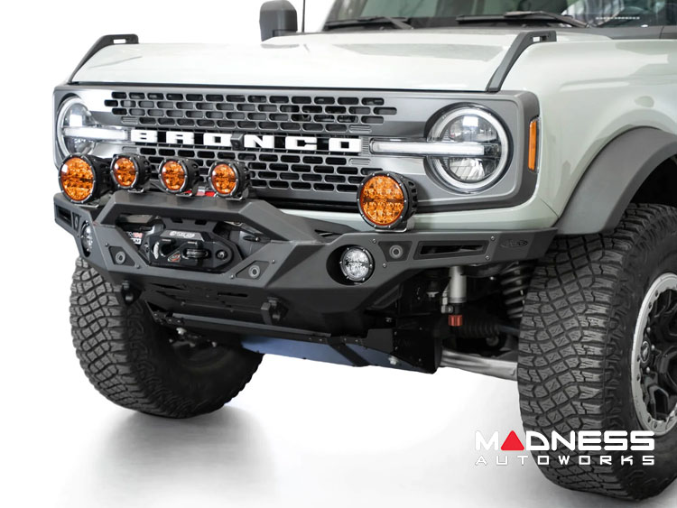 White Krawler Ford Bronco Winch Mount Bumper - Front - ADD - Krawler , F230311070102