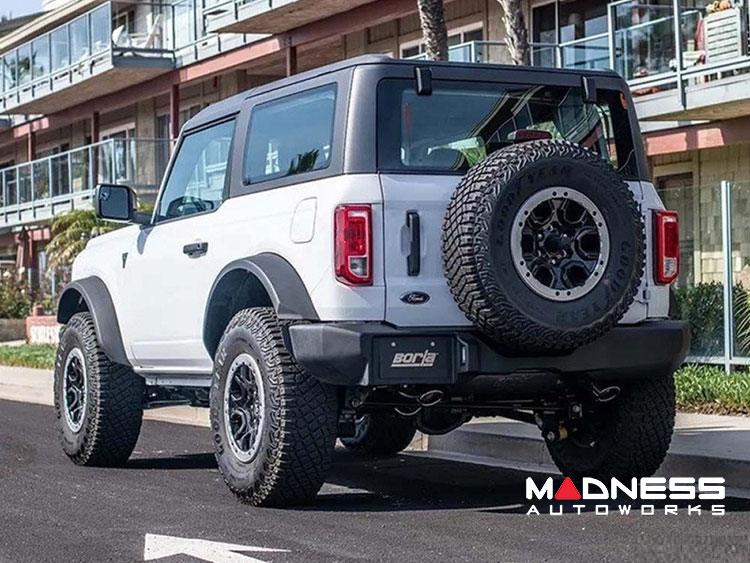 Ford Bronco Performance Exhaust - Axle Back - Dual Exit - Borla - Black - Polished Tips - 2.7L