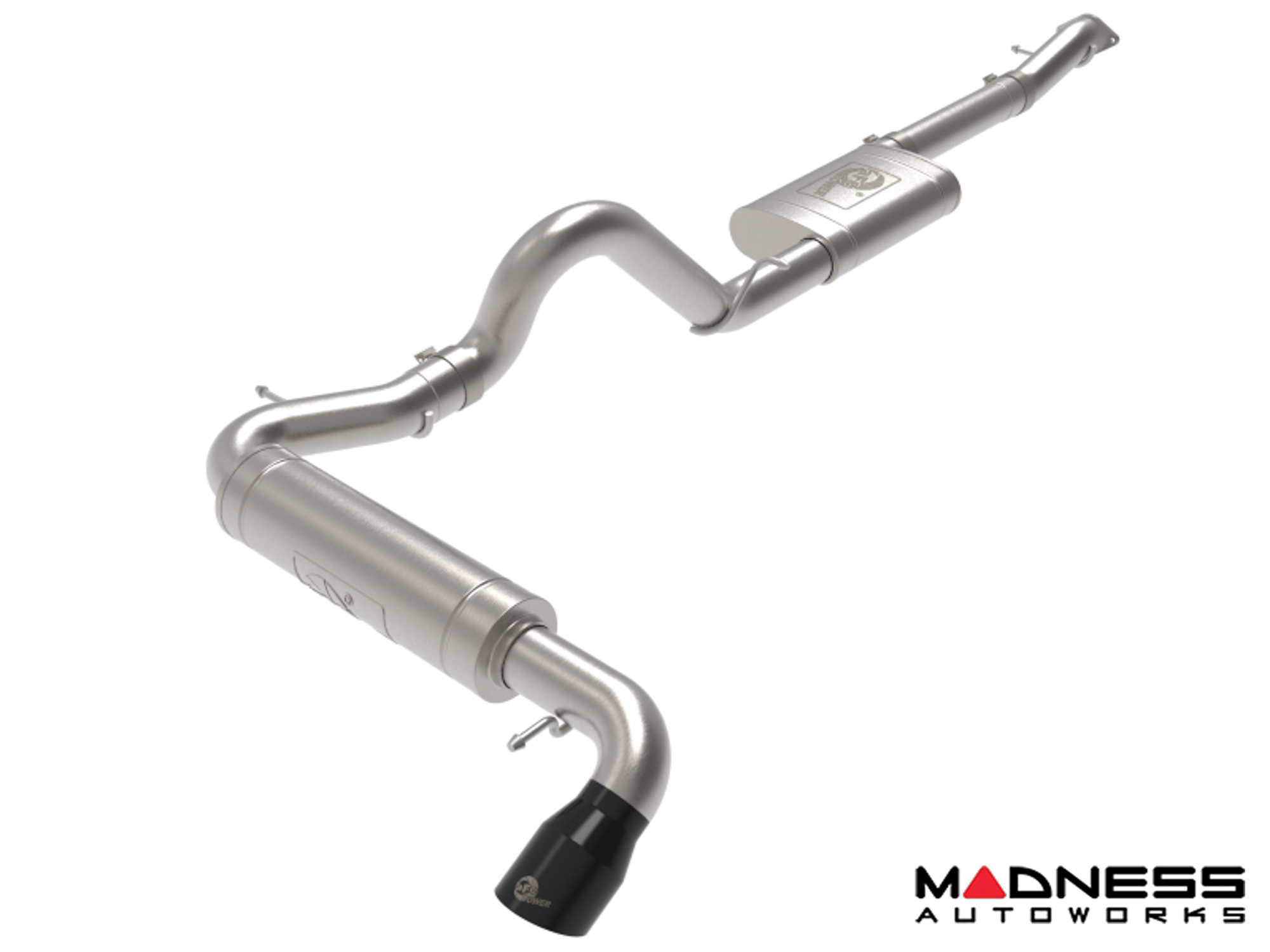 Ford Bronco Performance Exhaust System - Axle Back - Single Exit - Apollo GT - AFE - 3" - Black Tip