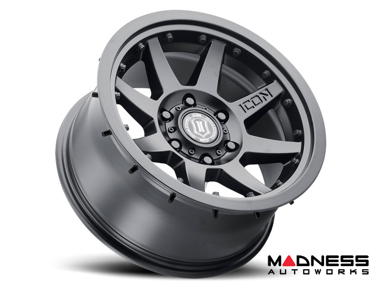 Ford Bronco Custom Wheels (1) - Rebound Pro - Satin Black - 17 X 8.5 / 6 x 5.5 / 0 / 4.75" - Icon 