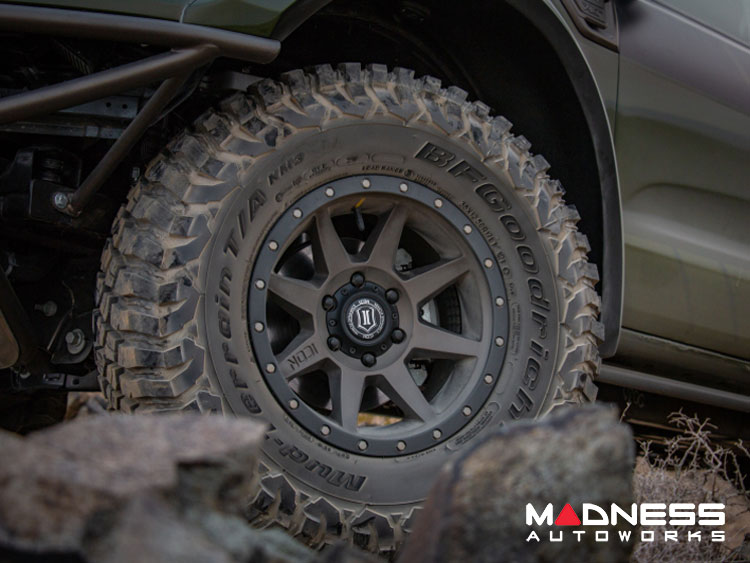 Ford Bronco Custom Wheels (1) - Rebound - Titanium - 17" X 8.5 / 6 X 5.5 / 25mm / 5.75" BS - Icon 