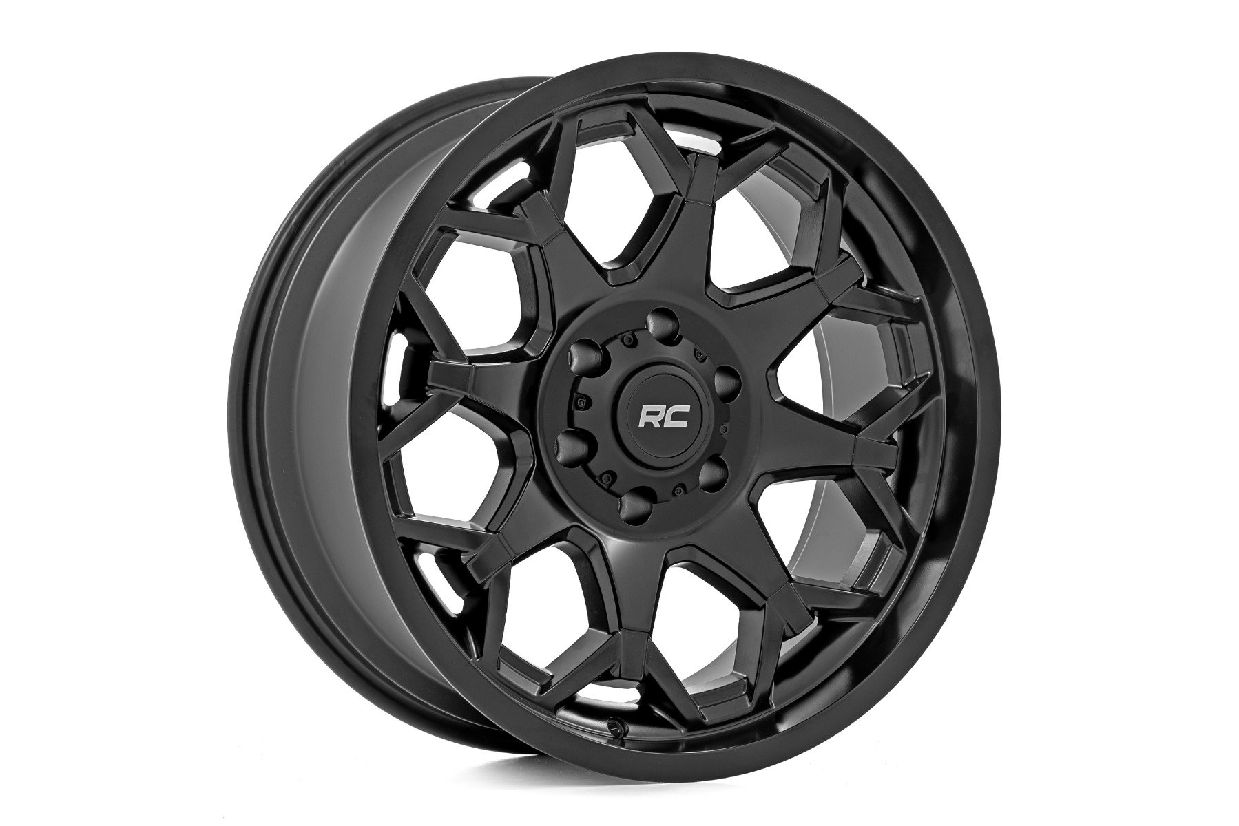 Custom Wheel 80 Series - One-Piece - Semi Gloss Black | 20x9 | 6x135 | -12mm - Rough Country 