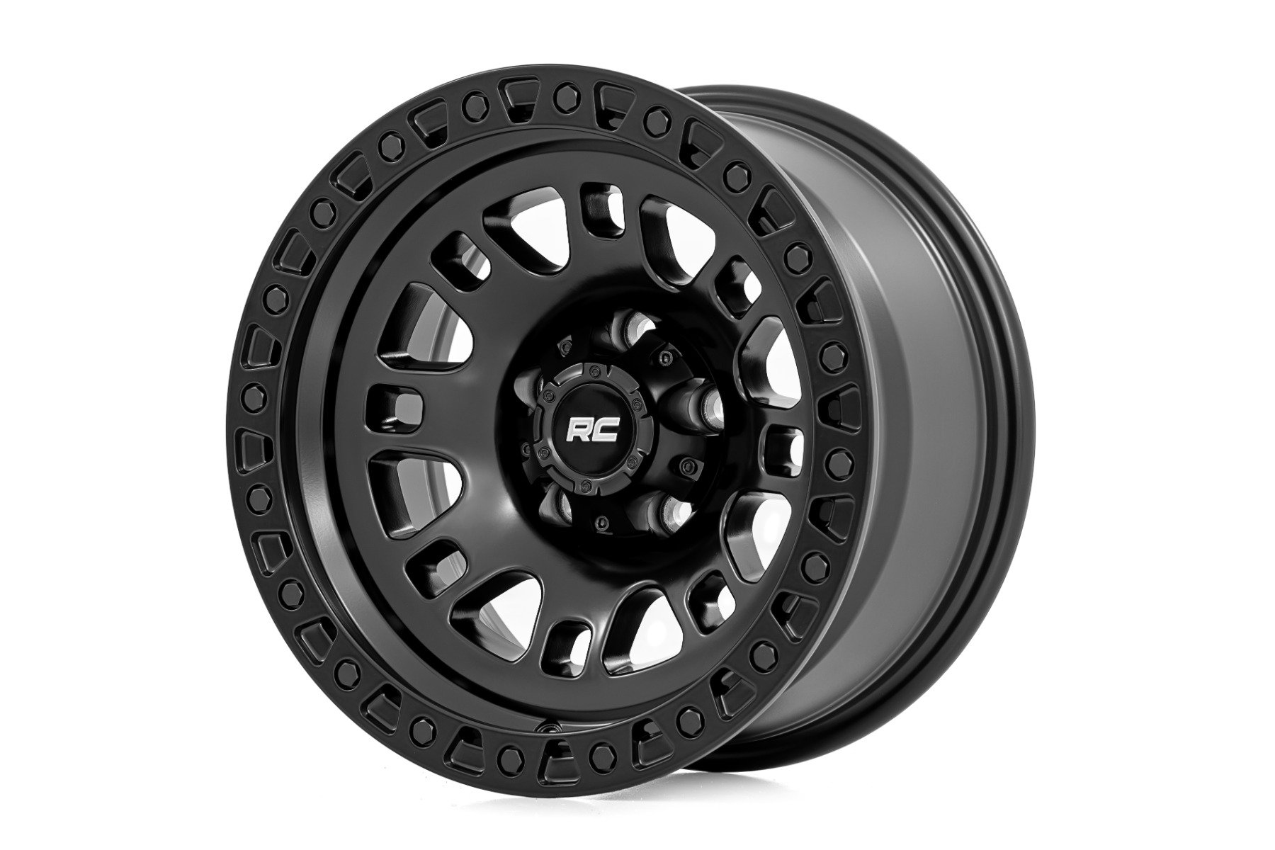 Custom Wheel 82 Series Wheel - One-Piece - Semi Gloss Black | 17x9 | 6x135 | -12mm - Rough Country