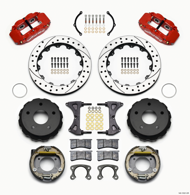 Ford Bronco Superlite Brake Kit - Drilled Red - Wilwood