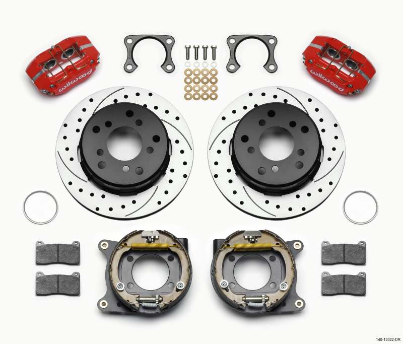 Ford Bronco Dynapro Brake Kit- 2.36in - Drilled Red - Wilwood