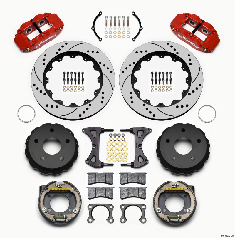 Ford Bronco Superlite Brake Kit - Drilled Red - Wilwood