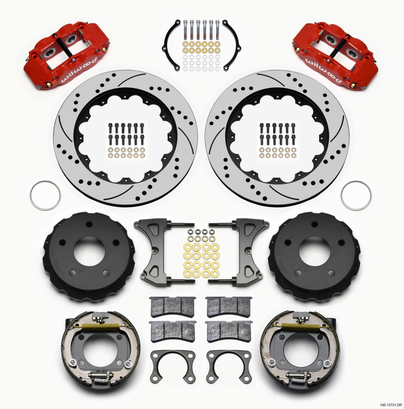 Ford Bronco Superlite Brake Kit - Drilled Red - Wilwood