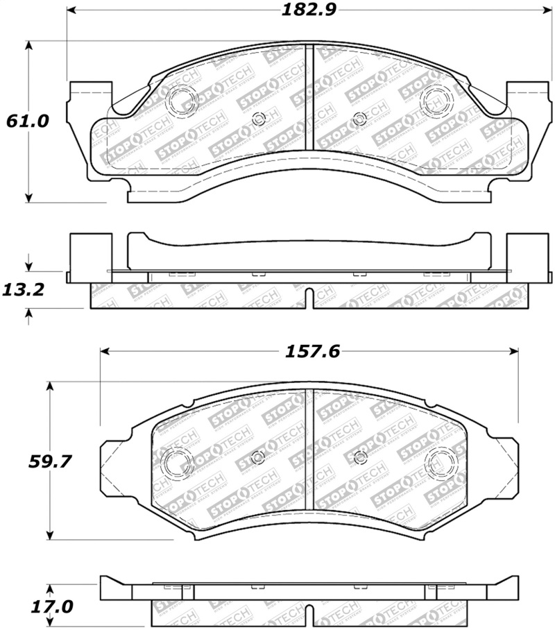 Ford Bronco Street Brake Pads - StopTech Brakes