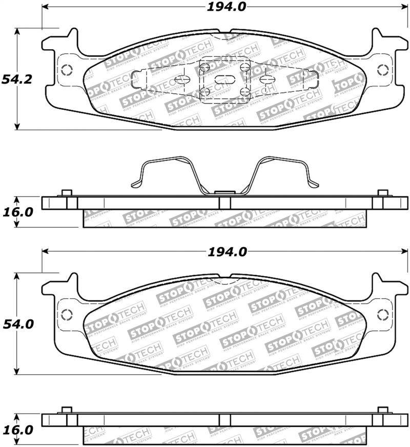 Ford Bronco Street Brake Pads - StopTech Brakes