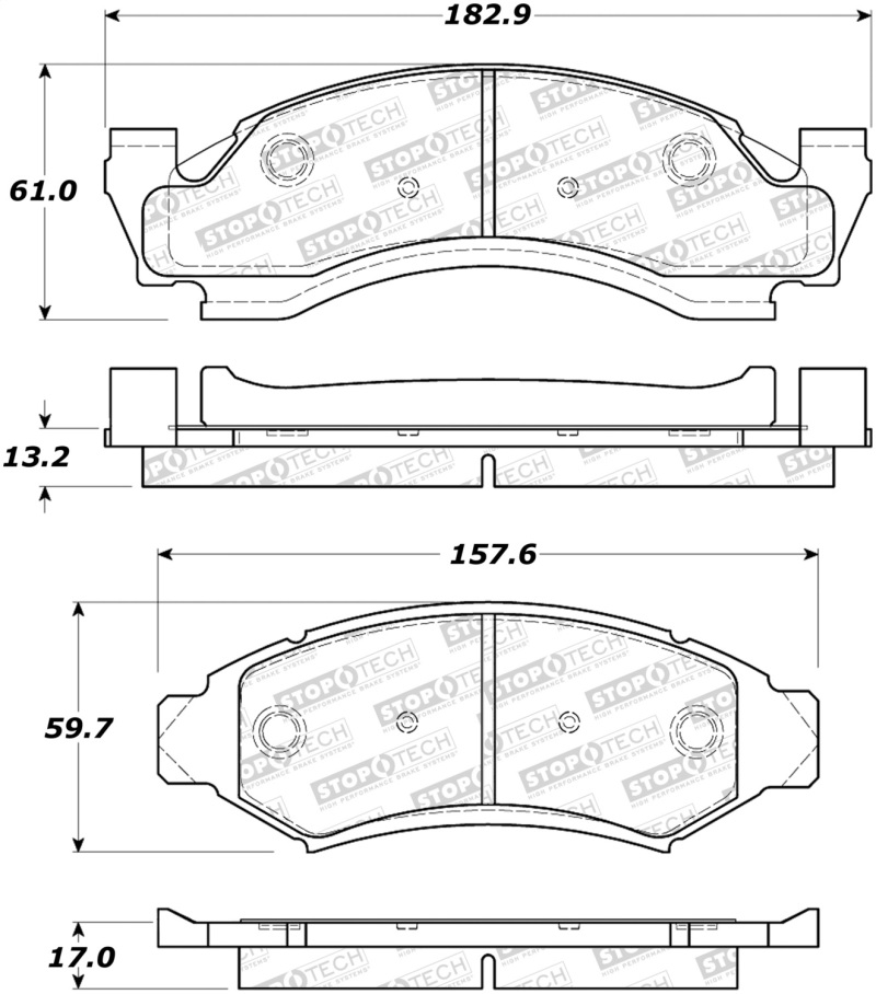 Ford Bronco Street Brake Pads - StopTech Brakes