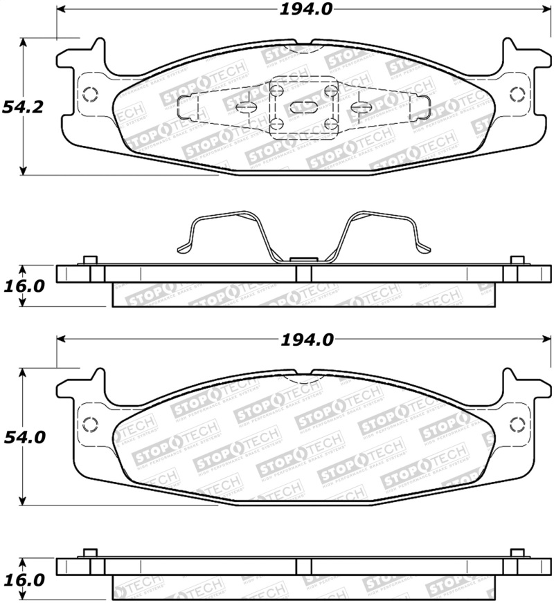 Ford Bronco Street Brake Pads - StopTech Brakes