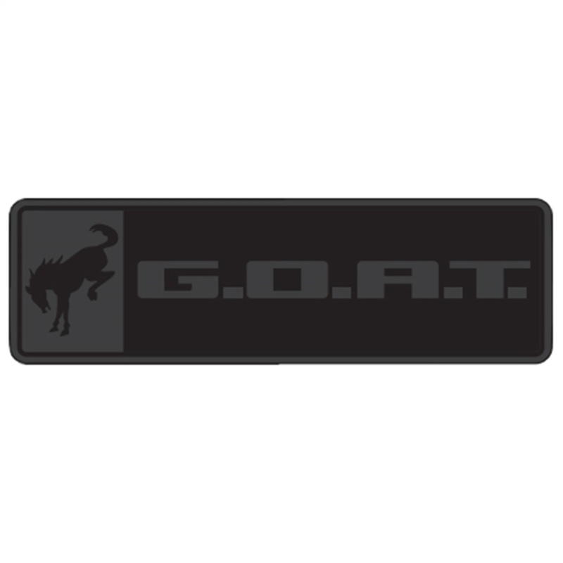 Ford Bronco Emblem - G.O.A.T. - 4.5" - Black/ Black